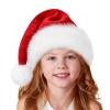 Ambandier Kids Christmas Santa Hat for Toddler Boys Girls, Children Soft Plush Classic Xmas Holiday Hat, Thicken Comfortable Velvet Santa Claus for Christmas New Year Festive Theme Party view 1