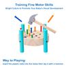 QZJVKBXY Wooden Baby Workbench Pounding Hammer Toy for Toddlers,STEM Educational Preschool Learning Toys for Kids. view 4