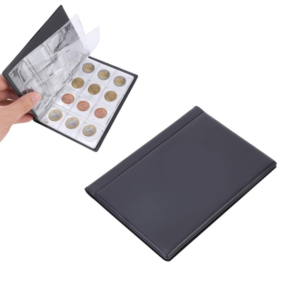 Beufee 2Pcs Coines Collection Book, 10 Pages 120 Coines Pressed Penny Collector Book Coines Collection Holder Coines Album Penny Holder Money Specie Display Storage Case