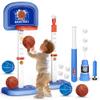 4 in 1 Toddler Basketball Hoop & T Ball Set,Adjustable Height Poolside Basketball Hoop for Indoor Outdoor,Inground Pool Toys Game for Kids and Adults view 1