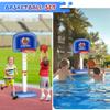 4 in 1 Toddler Basketball Hoop & T Ball Set,Adjustable Height Poolside Basketball Hoop for Indoor Outdoor,Inground Pool Toys Game for Kids and Adults view 3