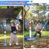 4 in 1 Toddler Basketball Hoop & T Ball Set,Adjustable Height Poolside Basketball Hoop for Indoor Outdoor,Inground Pool Toys Game for Kids and Adults view 4