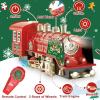 Christmas Train Set - Updated Remote Control Christmas Train Toys w/Smoke, Sounds, Lights, Rechargeable Electric Train for Around Christmas Tree, Train Toys Gifts for 3 4 5 6 7 8+ view 3