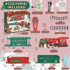 Christmas Train Set - Updated Remote Control Christmas Train Toys w/Smoke, Sounds, Lights, Rechargeable Electric Train for Around Christmas Tree, Train Toys Gifts for 3 4 5 6 7 8+ view 4