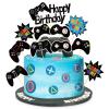 12 Pcs Video Game Cake Toppers Game Controller Cupcake Toppers Video Games Cake Decorations Picks for Kids Boys Men Happy Birthday Party Supplies view 1