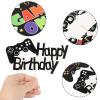 12 Pcs Video Game Cake Toppers Game Controller Cupcake Toppers Video Games Cake Decorations Picks for Kids Boys Men Happy Birthday Party Supplies view 4