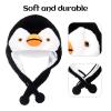 Cotwinter 3 Pcs Cute Plush Animal Hat Soft Warm Hat with Ear Flap for Winter Plush Cap for Ski Winter(Penguin, Wolf, Tiger) view 2