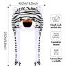 Cotwinter 3 Pcs Cute Plush Animal Hat Soft Warm Hat with Ear Flap for Winter Plush Cap for Ski Winter(Penguin, Wolf, Tiger) view 3