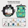 oooJHooo Baby Diaper Bag Backpack,Peacock Feather Baby Bag for Boys & Girls, Multi function Waterproof Travel Essentials Baby Organizer Bag with Stroller Straps,Diaper Backpack for Mom/Dad,A53 view 3