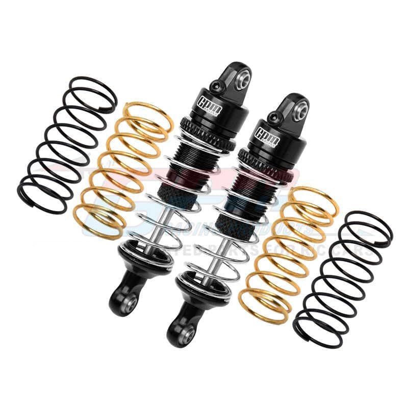 XinGeeek RC Shocks Absorber Damper,Aluminum Adjustable Assembled RC Spring Damper for Arrma 1/18 4wd Granite Grom for Mega 380 Brushed 4x4 for Monster (Black)