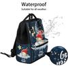 oooJHooo Baby Diaper Bag Backpack,Star Goodnight Baby Bag for Boys & Girls, Multi function Waterproof Travel Essentials Baby Organizer Bag with Stroller Straps,Diaper Backpack for Mom/Dad,A667 view 2