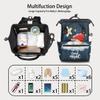 oooJHooo Baby Diaper Bag Backpack,Star Goodnight Baby Bag for Boys & Girls, Multi function Waterproof Travel Essentials Baby Organizer Bag with Stroller Straps,Diaper Backpack for Mom/Dad,A667 view 3
