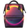 Baby Diaper Bag Backpack,Abstract Solar Eclipse Baby Bag for Boys & Girls, Multi function Waterproof Travel Essentials Baby Organizer Bag with Stroller Straps,Diaper Backpack for Mom/Dad,A292 view 1