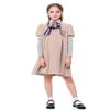 Stciqok Girls Halloween Dress 2 Pieces Horror Doll Cosplay Costumes Kids Party Dress Carnival Outfit Beige,XX-Large view 2