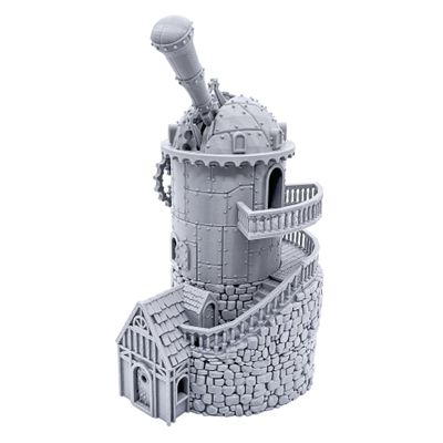 Observatory by Printable Scenery, 3D Printed Tabletop RPG Scenery and Wargame Terrain 28mm Miniatures