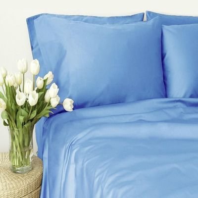 Threadinbox Toddler 400 TC Pillowcase (Blue,2 Pack), 14x19 Pillowcase for Sleeping, Soft and Breathable 100% Natural Cotton, Small Kids Pillowcase for Toddler Bed and Travel