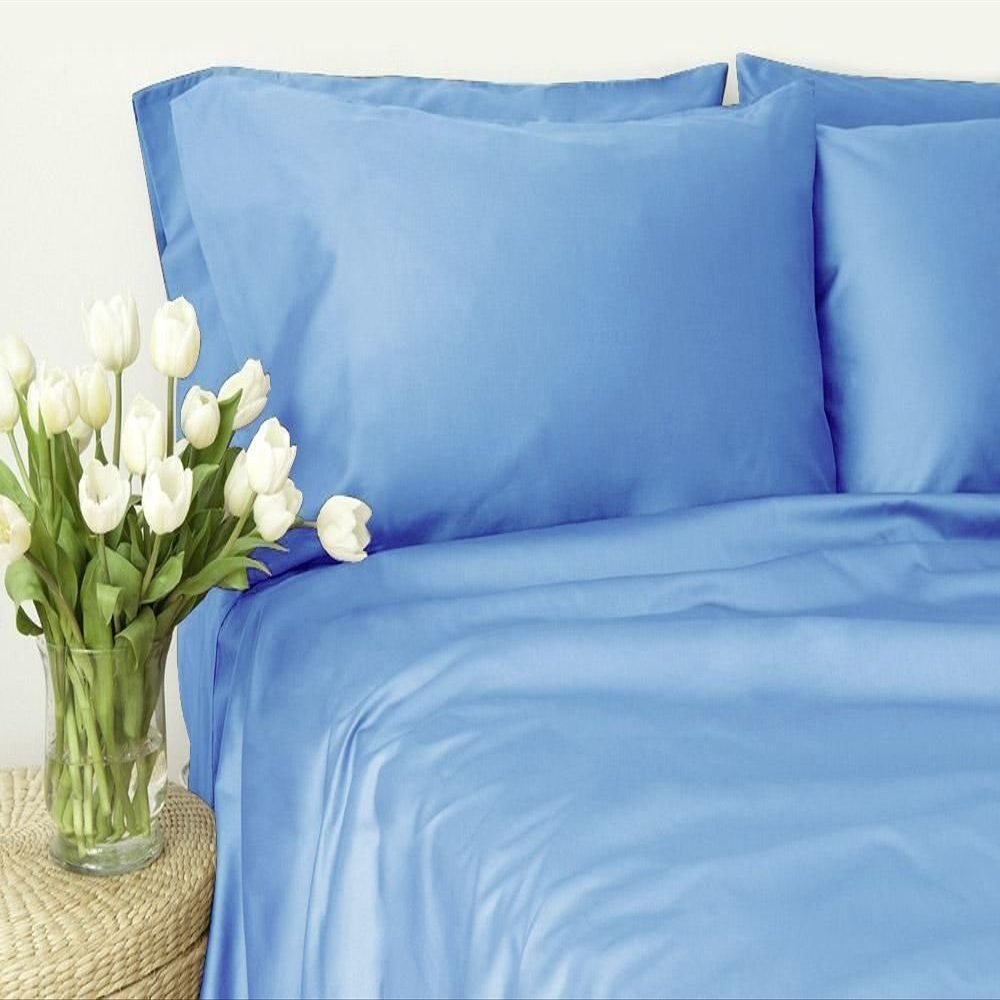 Threadinbox Toddler 400 TC Pillowcase (Blue,2 Pack), 14x19 Pillowcase for Sleeping, Soft and Breathable 100% Natural Cotton, Small Kids Pillowcase for Toddler Bed and Travel