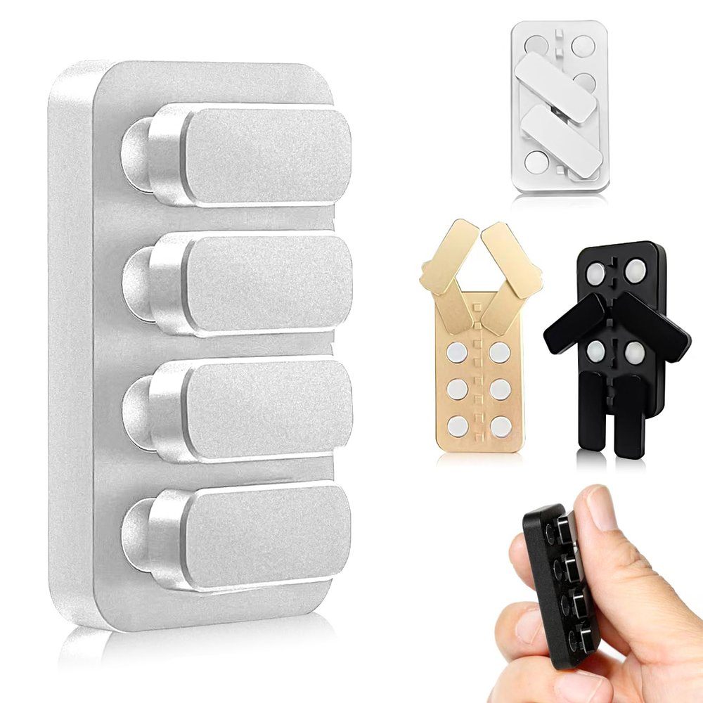 DYNAAGE Fidget Toys Adults - Metal Slider EDC Magnetic Haptic Clicker, Stress Relief, Quiet Anxiety & ADHD Focus Tool, Portable Office & Class & Travel Gift (Matte Sliver)