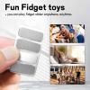 DYNAAGE Fidget Toys Adults - Metal Slider EDC Magnetic Haptic Clicker, Stress Relief, Quiet Anxiety & ADHD Focus Tool, Portable Office & Class & Travel Gift (Matte Sliver) view 2