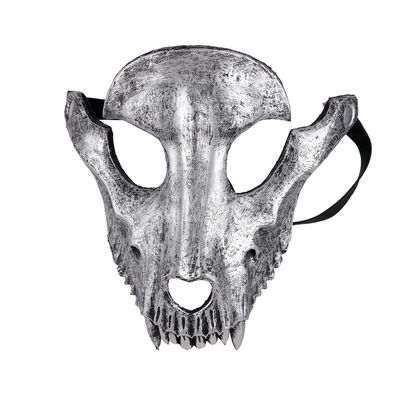 Aiffort 1Pcs Halloween Sheep Head Mask Halloween Sheep Skull Cosplay Mask Goat Skull Mask For Cosplay Masquerade Carnival Party Costume PropsBlack
