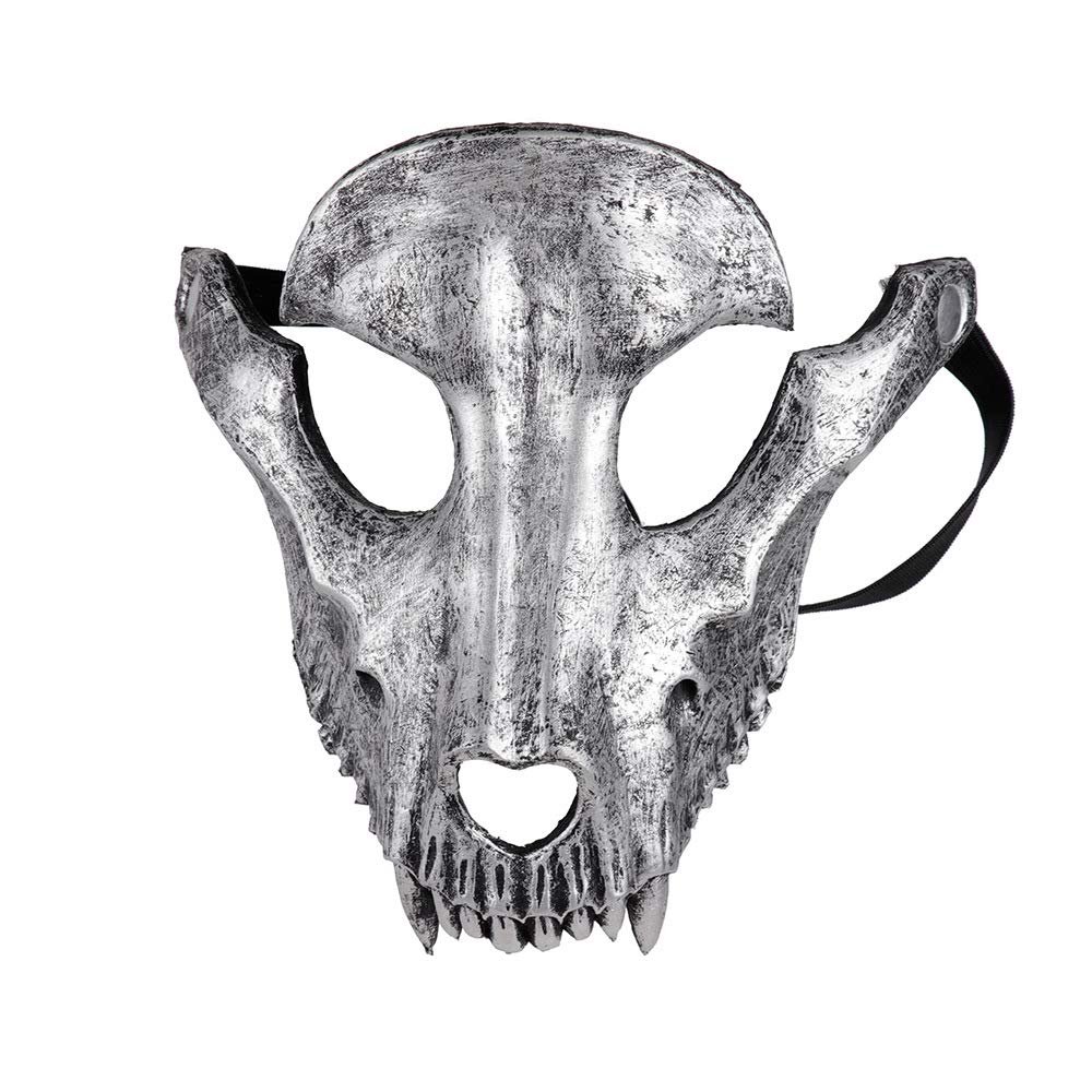 Aiffort 1Pcs Halloween Sheep Head Mask Halloween Sheep Skull Cosplay Mask Goat Skull Mask For Cosplay Masquerade Carnival Party Costume PropsBlack