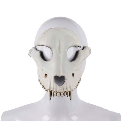 Aiffort 1Pcs Halloween Sheep Head Mask Halloween Sheep Skull Cosplay Mask Goat Skull Mask For Cosplay Masquerade Carnival Party Costume PropsBeige