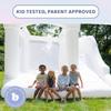 Bounceland Castle Palace Daydreamer Cloud Bounce House, 10.8 ft L x 9.8 ft W x 8.7 ft H, Basketball Hoop, UL Blower Included, Trendy Neutral Color, Fun Slide & Bounce Area, Castle Theme for Kids view 4