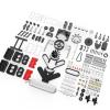 YILQ FS-B400 Metal Engine Model That Works, 14cc Flat-Four Horizontal Opposed Four-Cylinder Four-Stroke H4 Engine Model, DIY Assembly Engine Toys for Teens Adults (Finished Version) view 3