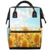 Baby Diaper Bag Backpack,Summer Sunshine Sunflower Baby Bag for Boys & Girls, Multi Function Waterproof Travel Essentials Baby Organizer Bag with Stroller Straps,Diaper Backpack for Mom/Dad,B824 view 1