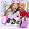 Karaoke Machine for Kids Microphone Wireless Toys Gifts for Teen Girls Age 5-7 Birthday for Kids 4 5 7 9 6 8 10 Year Old Ideas (Purple) view 3