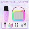 Karaoke Machine for Kids Microphone Wireless Toys Gifts for Teen Girls Age 5-7 Birthday for Kids 4 5 7 9 6 8 10 Year Old Ideas (Purple) view 4