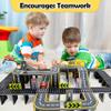 72pcs Upgraded Magnetic Tiles Road & Train Dual-Sided Expansion Pack, Magnetic Building Blocks Construction Toy for 3+Year Old Boys Girls, Kids Toys Montessori Toys for Toddler, STEM Learning Gifts view 3