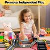 72pcs Upgraded Magnetic Tiles Road & Train Dual-Sided Expansion Pack, Magnetic Building Blocks Construction Toy for 3+Year Old Boys Girls, Kids Toys Montessori Toys for Toddler, STEM Learning Gifts view 4