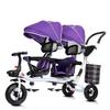 BEUDUOQI Kids Tricycle 4 in 1 Double Seat Kids Trike Kids Tricycles with Push Handle,Removable Canopy,Reversible Seat,Folding Pedals,Double Brake,Storage Basket Tandem Bike for Kids,Purple view 1