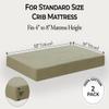 Dreamology Standard Crib Sheets, Muslin Crib Sheets, 2 Pack,100% Cotton Crib Sheet for Boys,Girls, Muslin Crib Sheet for Standard Crib, 52x28 Crib Mattress Sheets | Olive and Ecru view 3