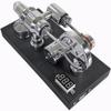 Enhanced Stirling Engine Featuring a Mirror-Polished Finish, Integrated Voltmeter, and USB Port view 1