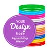 Sunyoungift 500 Custom Poker Chips, Full-Color Print Your Logo and Text, Plastic Tokens for Party, Card Club, Casino Night, Billiard Hall (Purple) view 1