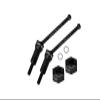 4140 Medium Carbon Steel Front CVD Drive Shafts 42mm with 7075 Alloy Wheel Hex for Arrma 1/14 Mojave GROM MEGA 380 Brushed 4X4 Small Scale Desert Truck RTR-ARA2104 Upgrades - Black view 2
