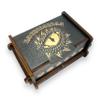Dice Box - BLACK - 6x4x3 Also holds jewelry and great for desks and desk top items (Dragons Eye - PERSONALIZED) view 1