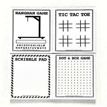 Discount Office Source Game Pads - 800 Count Tabletop Game (Xs & Os, Hangman, Dot to Dot, Scribble Pad - All Ages)