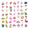 100 Pack Flamingo Stickers, Summer Luau Tropical Hawaiian Party Favors, Birthday Decorations view 2
