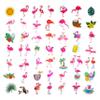 100 Pack Flamingo Stickers, Summer Luau Tropical Hawaiian Party Favors, Birthday Decorations view 3