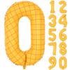 40 In Matte Yellow Number Balloons Helium Foil Mylar Balloon Birthday Party banquet Decoration Digital 0 view 1