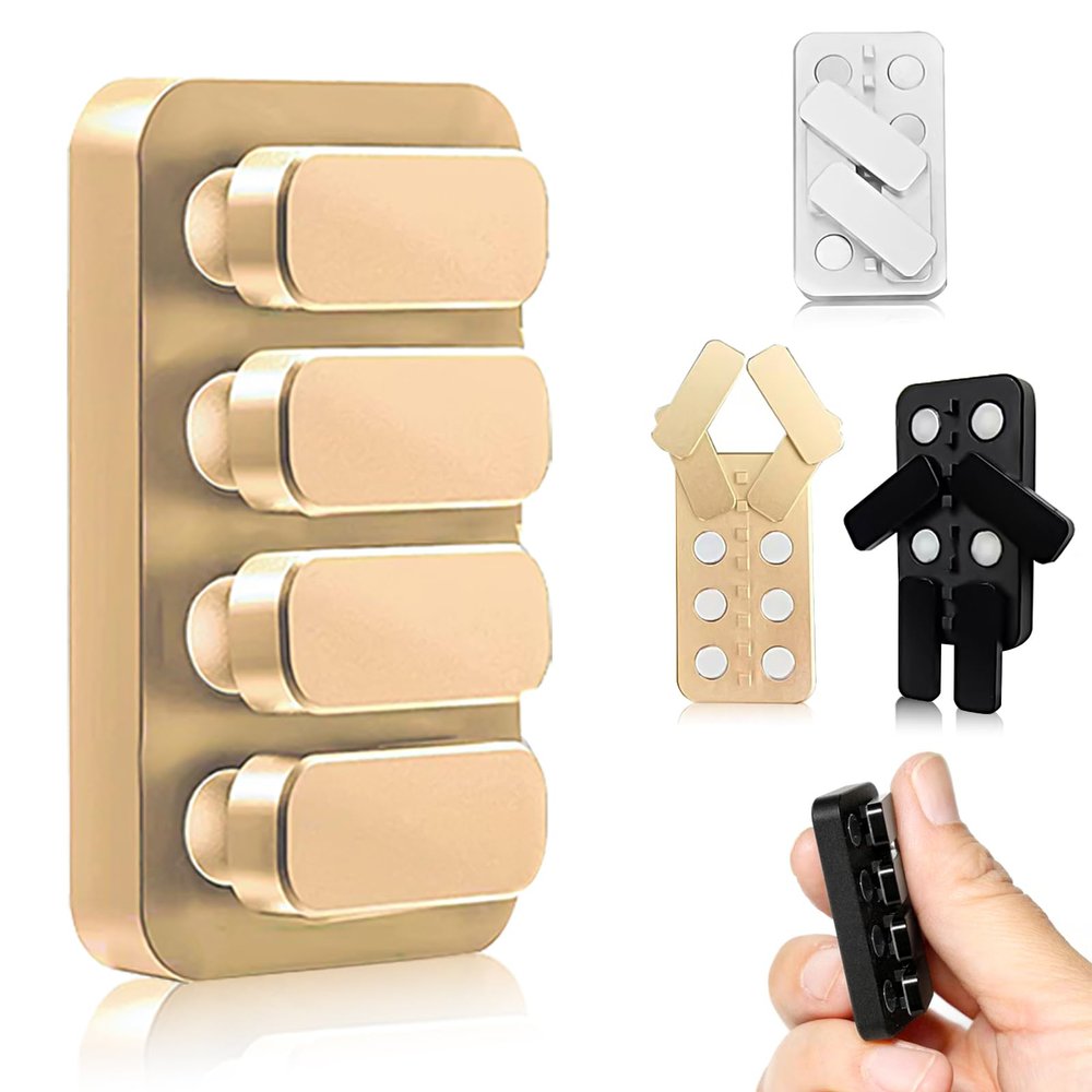 DYNAAGE Fidget Toys Adults - Metal Slider EDC Magnetic Haptic Clicker, Stress Relief, Quiet Anxiety & ADHD Focus Tool, Portable Office & Class & Travel Gift (Matte Gold)