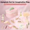 Pithfor Wooden Makeup Toy Set, Pretend Play Makeup Set for Kids Toddlers, Play Beauty Makeup Kit for Girls 3 4 5 6 7 Year Old view 2