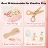 Pithfor Wooden Makeup Toy Set, Pretend Play Makeup Set for Kids Toddlers, Play Beauty Makeup Kit for Girls 3 4 5 6 7 Year Old view 4