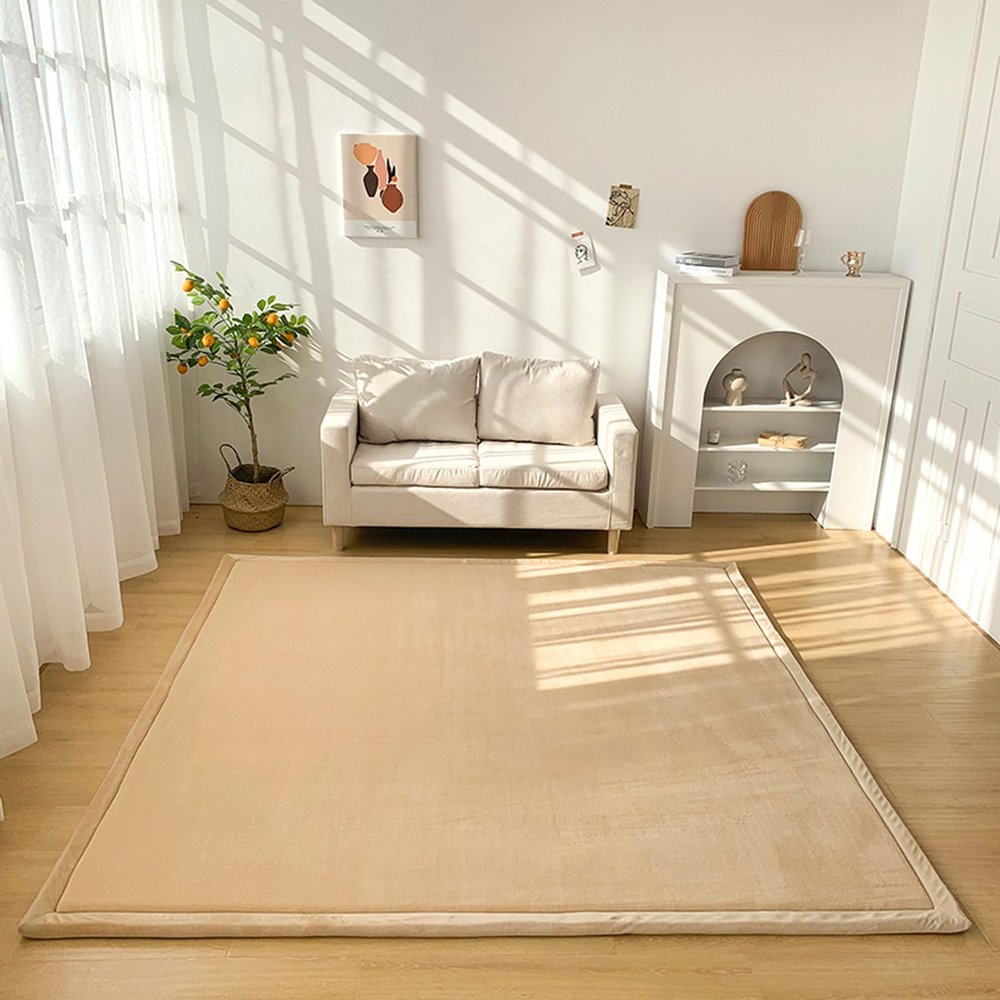 MCBHSH Coral Velvet Rug Nursery Bedroom PlayMat Nonslip Floor Carpet Sofa Living Room Carpet The Perfect Rug for Sports and Crawling -J-80 * 100cm
