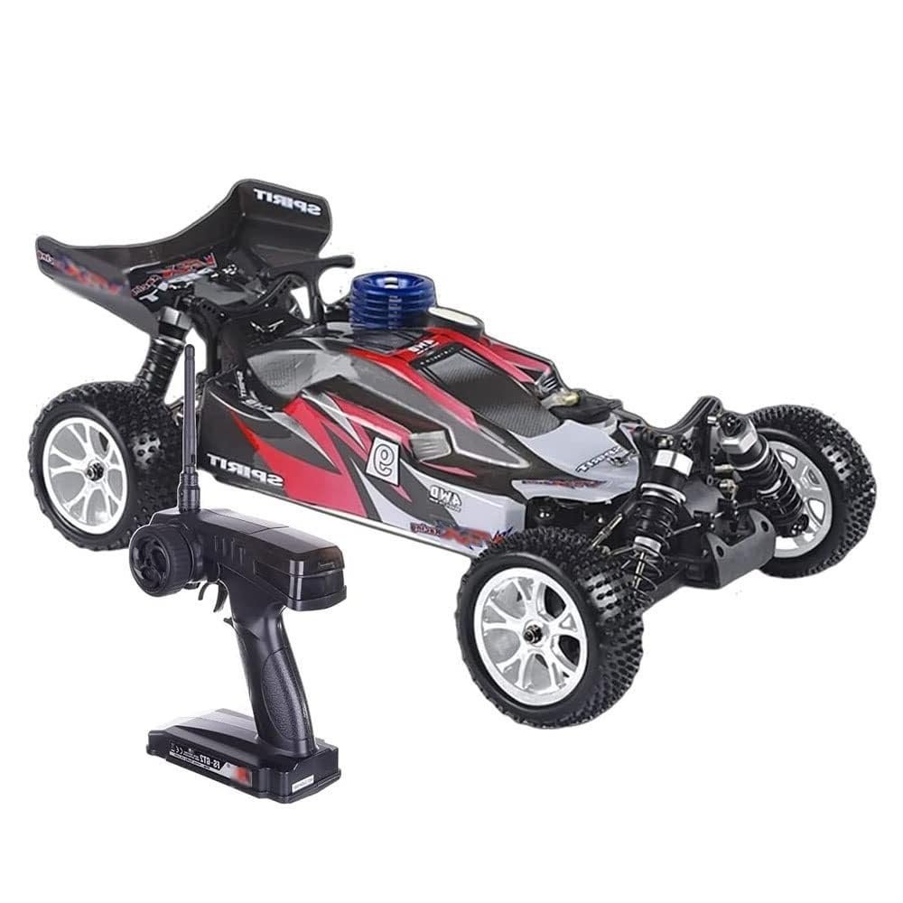 Nitro RC Drift Car for Adult - 4WD FC18 60km/h 2.4G 1/10 16.3IN - Two-Speed Nitro Gas Power Hobby Grade Remote Control Vehicle Gasoline Engine RC Crawler Car Petrol Engine All Terrain Truck(Red)