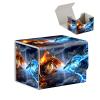 Tudguiloae High-Capacity Art Deco Card Deck Box - Ideal Trading Card Game Storage Solution with Compact Size, and Easy Access - PU Leather Fits for TCG CCG Magic Cards(Angry Dragon) view 1