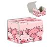 Tudguiloae High-Capacity Art Deco Card Deck Box - Ideal Trading Card Game Storage Solution with Compact Size, and Easy Access - PU Leather Fits for TCG CCG Magic Cards(Cute Pink Pigs) view 1
